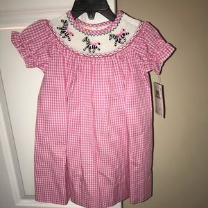 Smocked Zebra Dress NWT Size 2
